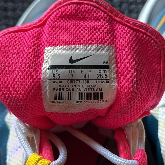 Nike Air Max Axis White Navy Pink Yellow Sneakers Size‎ 9.5 Mesh Running Shoes - Picture 9 of 9